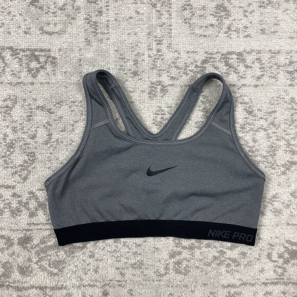 Nike Dri Fit Sports Bra Classic Style Racer Back Wireless Sports Bra Size Medium - Picture 1 of 4